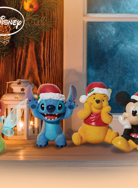 enesco迪士尼手办假日史迪奇摆件米奇米妮小叮当小熊维尼生日礼物