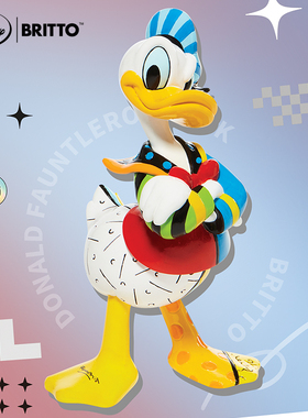 enesco唐纳德的缤纷世界迪士尼唐老鸭手办Britto系列生日礼物