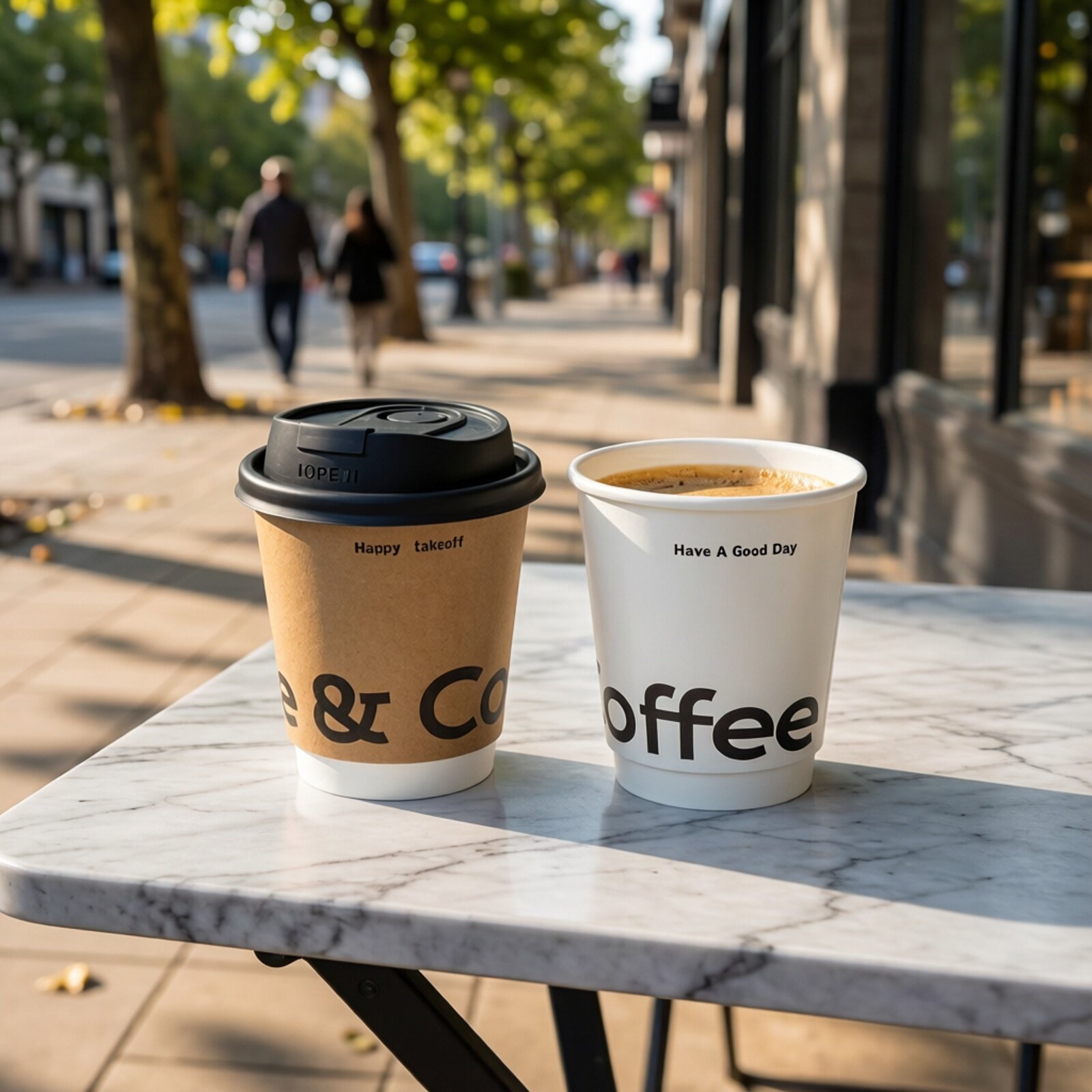 咖啡杯子一次性纸杯家用加厚食品级带盖豆浆热饮高级感档精致外带