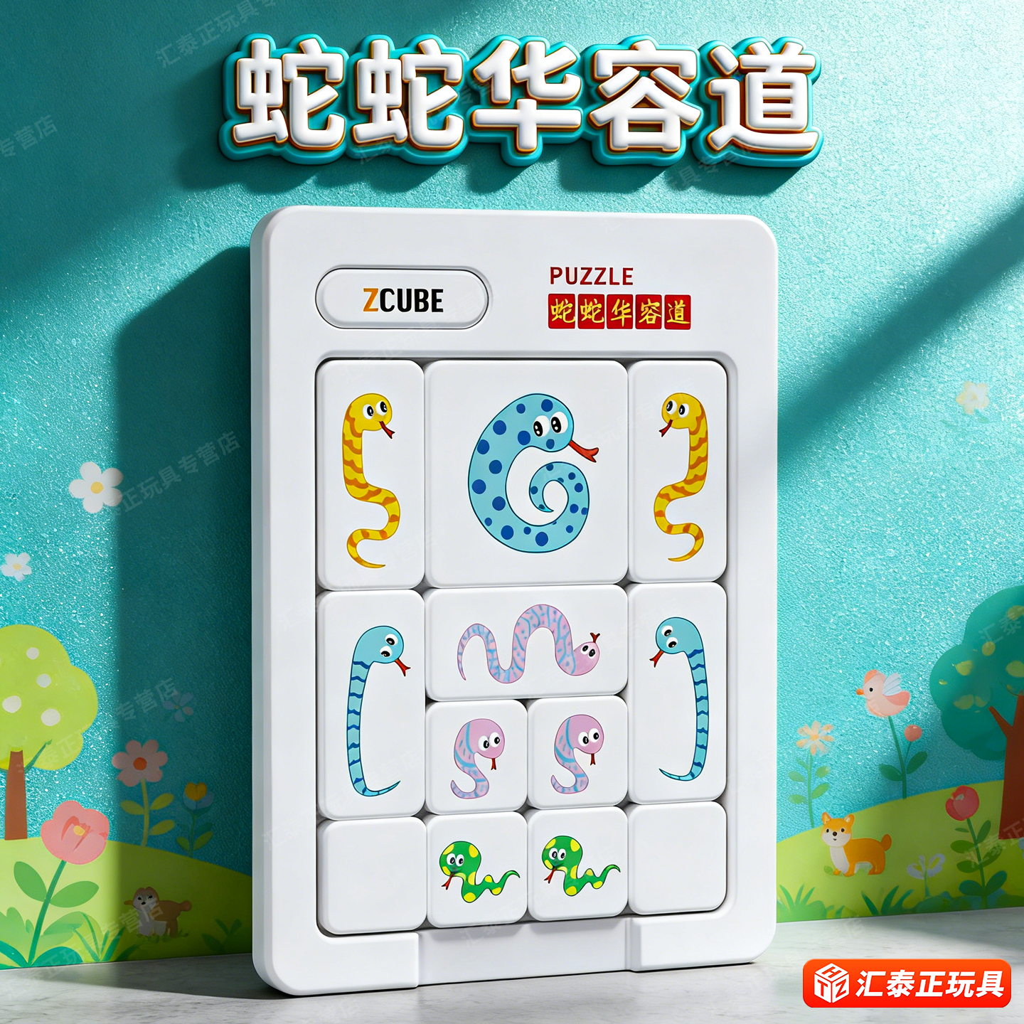 蛇蛇磁力华容道滑块拼图图片儿童益智玩具认知创意定制男孩礼物,玩具/童车/益智/积木/模型,智力解题/通关玩具,淘宝优惠券,粉丝福利购,淘宝优惠卷