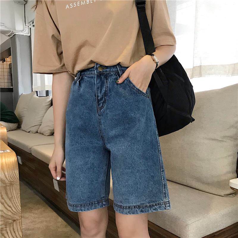 右米夏季牛仔中裤女宽松短裤女五分复古韩版直筒裤裤子显瘦高腰|msdalam kategori Butik wanita / wanita, seluar jeans - dari Buy2taobao.com untuk memberikan perkhidmatan ejen Taobao profesional membeli