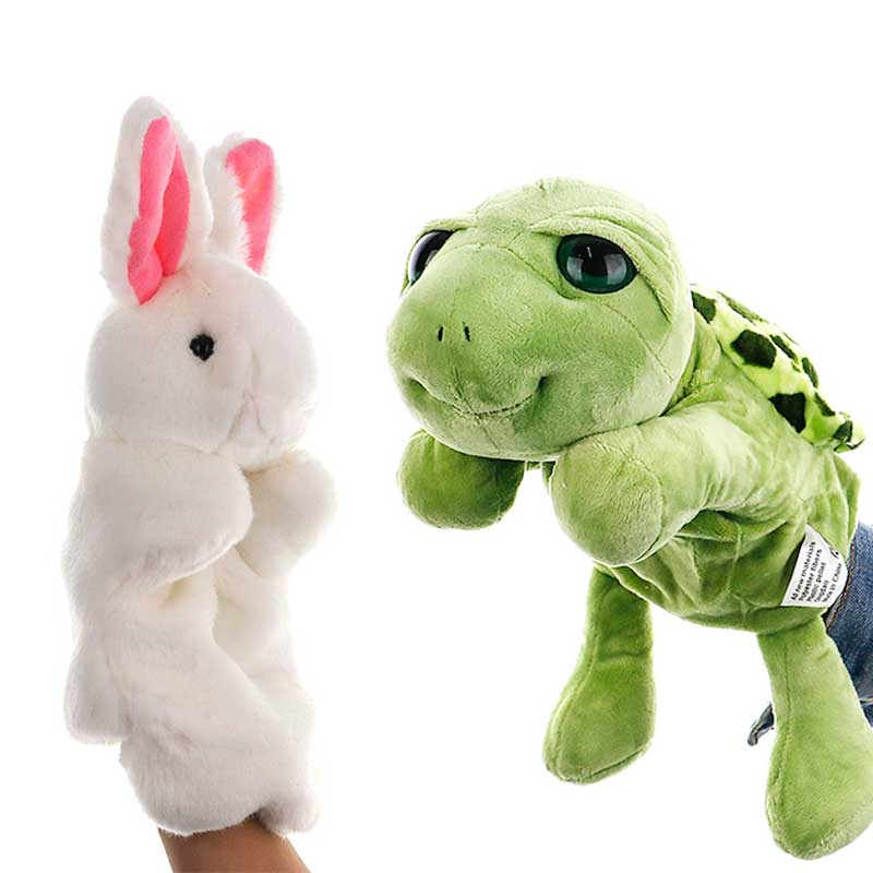 儿童可爱安抚布偶小乌龟兔子讲故事手偶娃娃宝宝亲子安抚手指玩偶