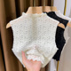 木耳边无袖 背心女毛衣叠穿打底神器蕾丝假领子女百搭配毛衣 领子