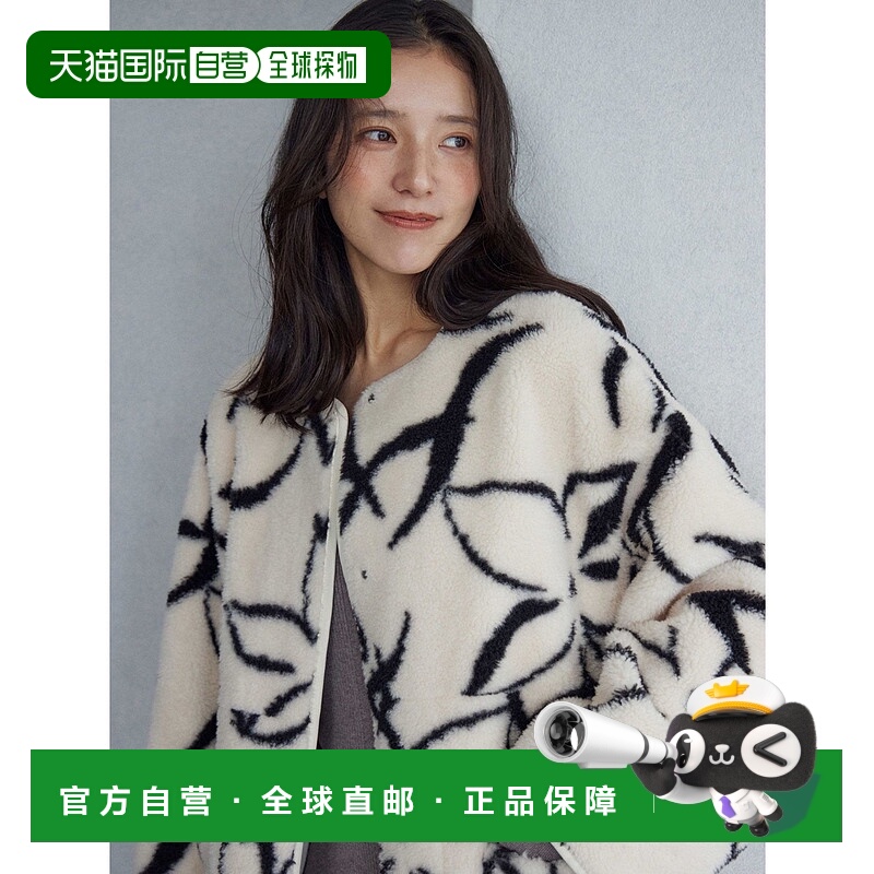 1h可退 日本直邮LAGUNAMOON 女装 双面穿仿羊羔毛夹克 宽松中长款