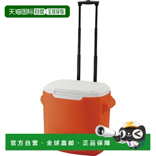 日本直邮Coleman 28夸脱橙色带轮冷藏箱 2238174