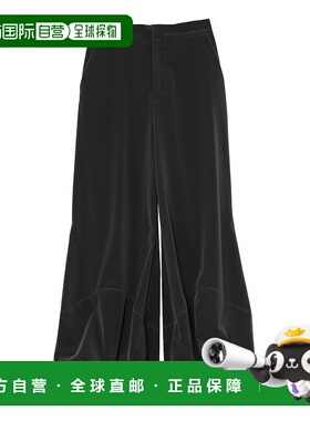 1h可退 日本直邮UN3D. 女装 别珍材质 宽松设计裤 高腰抽绳 优雅