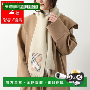 SCF 日本直邮BURBERRY LABEL SOLID 8103995Burbe 女士羊绒围巾MU