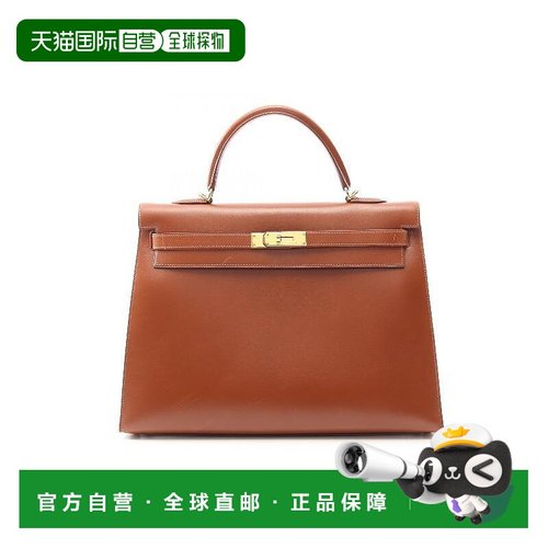 1h可退 日本直邮中古Hermes爱马仕女包B级9新Kelly35凯利35牛皮手