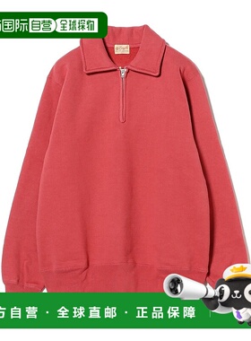 1h可退 日本直邮WHITESVILLE 女士宽松半拉链连帽卫衣 经典运动风