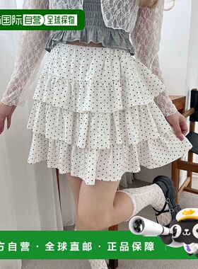 1h可退 日本直邮PHILLY 女士波点层叠迷你半身裙 PWC25SS199a字裙