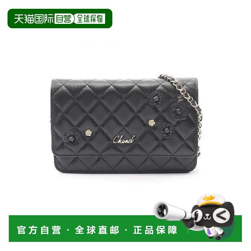 日本直邮中古Chanel香奈儿女包A级95新chain walletWOC链条钱包羊