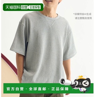 混合华夫饼宽松 T恤 NW2311 日本直邮 男式 ECO 1G217 套头 NANGA