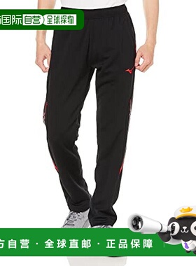 【日本直邮】Mizuno美津浓 男士运动裤 黑/红色 L尺寸 32MD2110