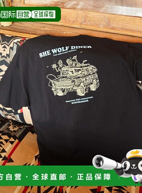 1h可退 日本直邮FREAK'S STORE 联名SHE WOLF DINER背部汽车图案T