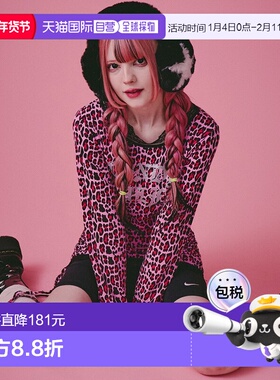 1h可退 日本直邮GALFY 女装 2WAY豹纹蕾丝拼接修身连衣裙 161056