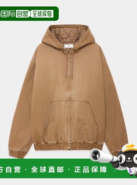 1h可退 日本直邮MARKA 男装 宽松版型有机棉工装夹克 半拉链三重