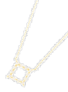 日潮跑腿COCOSHNIK 18K金 钻石开口方形项链 43