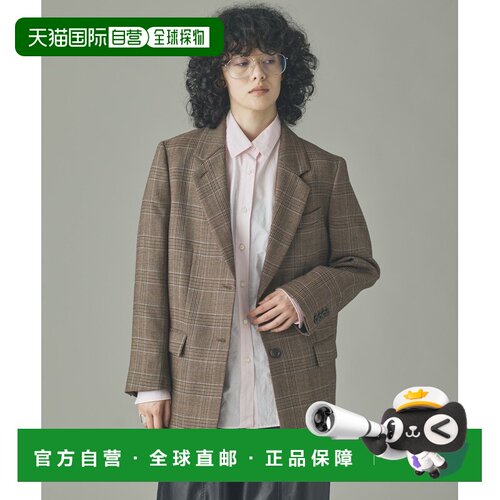 日本直邮Curensology 女士 格纹修身西装外套 104【付后1h可退】