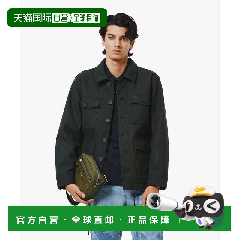 日本直邮LACOSTE 羊毛混纺三层夹克 炭灰色