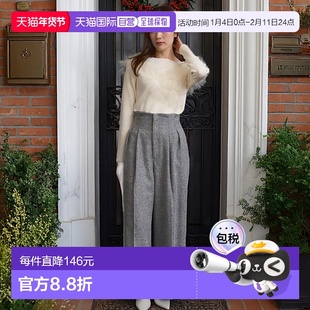 日本直邮Noela 带链条腰带阔腿裤裤子西装裤