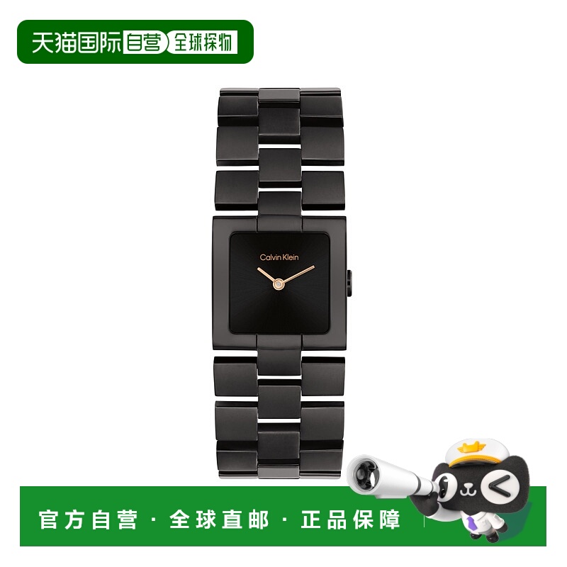 1h可退 日本直邮Calvin Klein 男士 极简美学 方形表盘 不锈钢腕