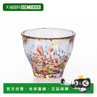 【日本直邮】Aderia阿德利亚 津轻玻璃 酒杯 烟花金彩 85ml 日本