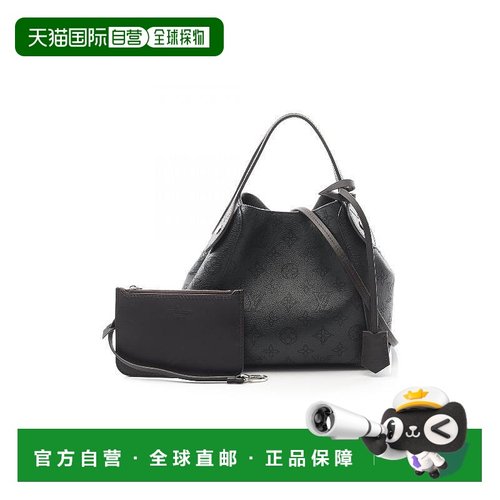 日本直邮中古LV路易威登女包A级95新Hina PM牛皮斜挎包黑色
