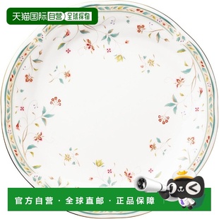 1个 则武复古陶瓷碟子26.5cm花更纱图案 日本直邮