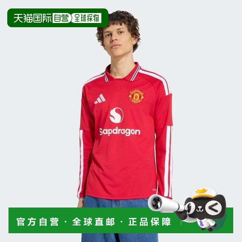 1h可退 日本直邮adidas 曼联26/27主场球衣长袖无号polo领男款新