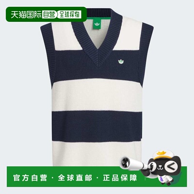 日本直邮Adidas/阿迪达斯originals 拼色V领背心男女同款 KQ6262