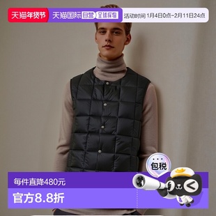 日本直邮 TAION 基础款 圆领纽扣 内胆羽绒服背心 男士 秋冬 羽绒