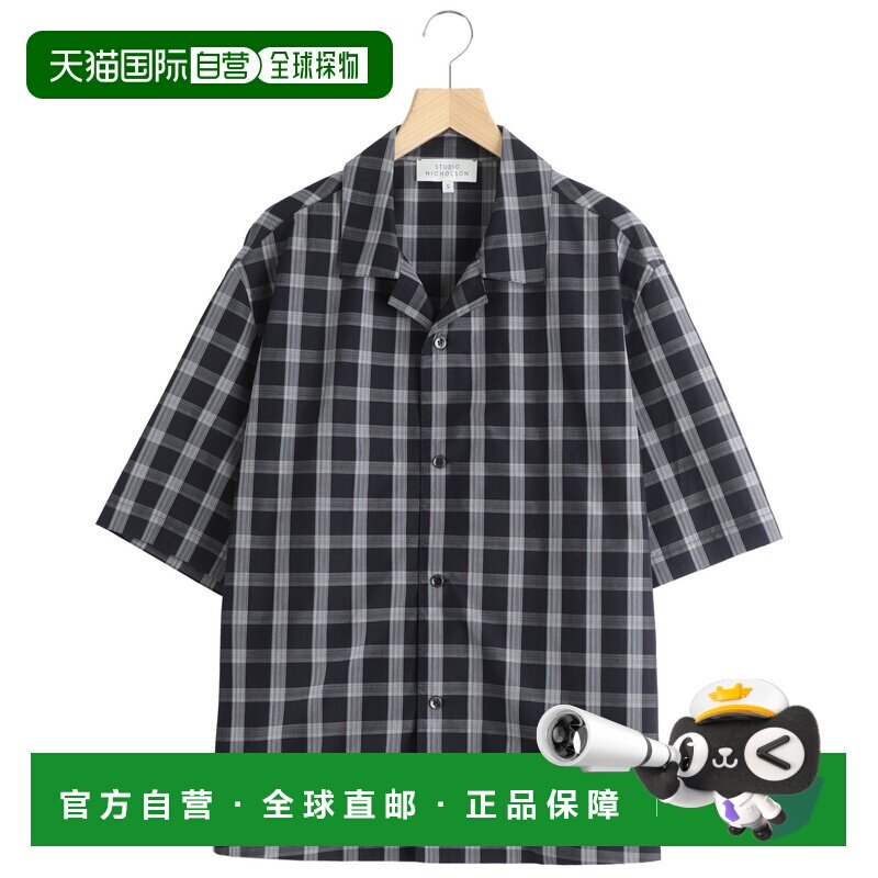 日本直邮STUDIO NICHOLSON 男士 短款纯棉牛津纺短袖衬衫 SNM1414图片