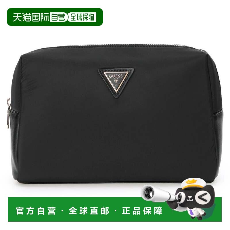 日本直邮GUESS 大号顶部拉链包 手提包收纳包黑色