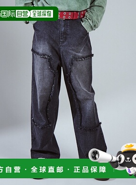 日本直邮PAIRMANON STREET PLUS 童装流苏双膝牛仔裤 240490