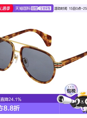 日本直邮GUCCI古驰意大利太阳镜墨镜蓝色男士经典大牌简约风时尚G