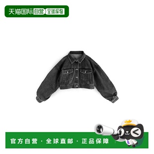 日本直邮日潮 GRL 紫罗兰花聚拢袖短款牛仔外套  qu41