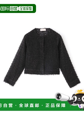 1h可退 日本直邮EPOCA 女装 亮片长绒感短款圆领衬衫 春秋款 N7M0