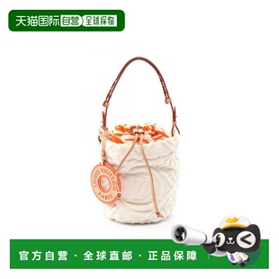 日本直邮中古LV路易威登女包A级95新bucket水桶包牛皮单肩包白色