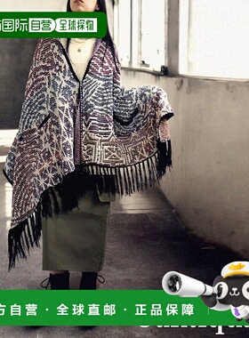 1h可退 日本直邮antiqua 和风图案披肩斗篷 ONZ0004配饰