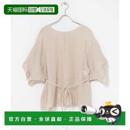 日本直邮URBAN RESEARCH ROSSO CHIGNON 半透明格纹泡泡袖针织衫