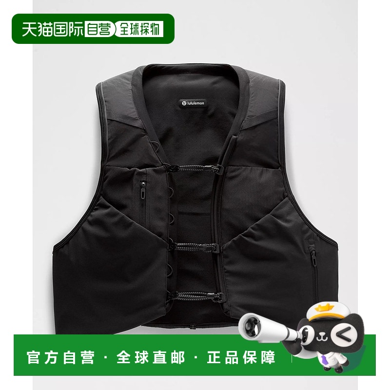 1h可退 日潮跑腿Lululemon露露乐蒙 男士快速自由越野跑背心 Blac