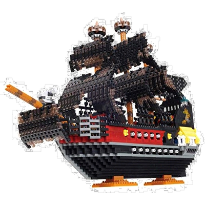 【日本直邮】Kawada积木河田Nanoblock海盗船豪华版NB-050儿童玩