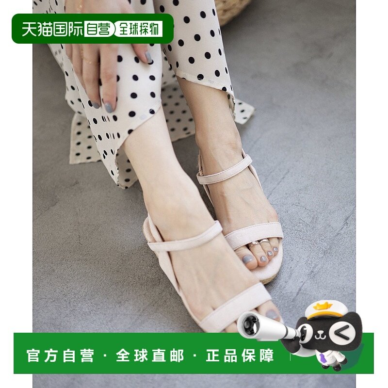 【日本直邮】Sesto SESTO 低跟坡跟鞋底凉鞋/休闲凉鞋（乳白色麂