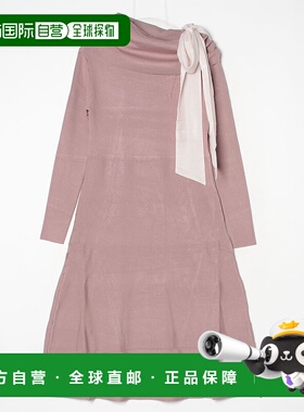 1h可退 日本直邮ASTORIA ODIER 女装 不对称蝴蝶结露肩针织连衣裙