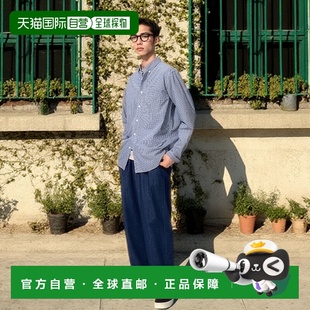 日潮跑腿UNIQLO优衣库 宽版格纹纽扣衬衫 66 BLUE 男女兼用 XXL 4