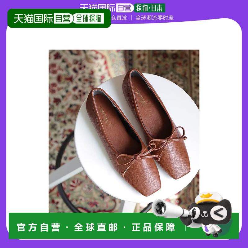 【日本直邮】SESTO方头脚背芭蕾舞鞋（驼色）柔软光滑材质女鞋