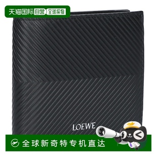 1100 日本直邮LOEWE C779501X01 男士 黑色 双折钱包配零钱包