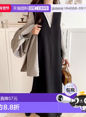 日本直邮Classical Elf 口袋V领连衣裙 C04519EW07599 连衣裙