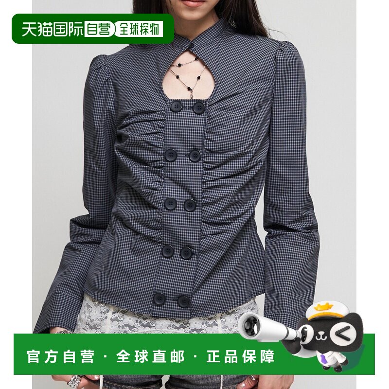 WHO'S WHO gallery 女装 长袖双扣褶皱衬衫 WWZ10【付后1h可退】