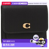 双折钱包 女款 Mila 日本直邮Coach 小号翻盖钱包 黑色 COACH CAO